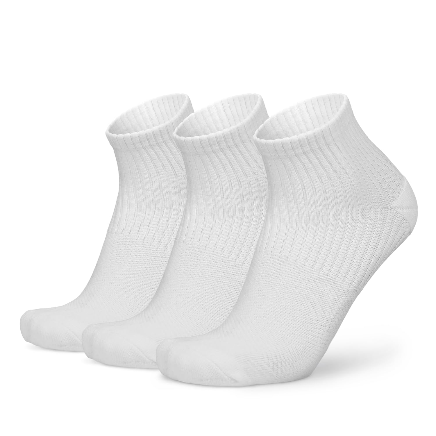Men’s Athletic Ankle Socks – Black Sport Socks with Cushioned Heel & Toe, Mesh for Ventilation, Full Ankle Soft Grip Support – Ideal for Walking, Jogging & Gym (Pack of 3)-image-34