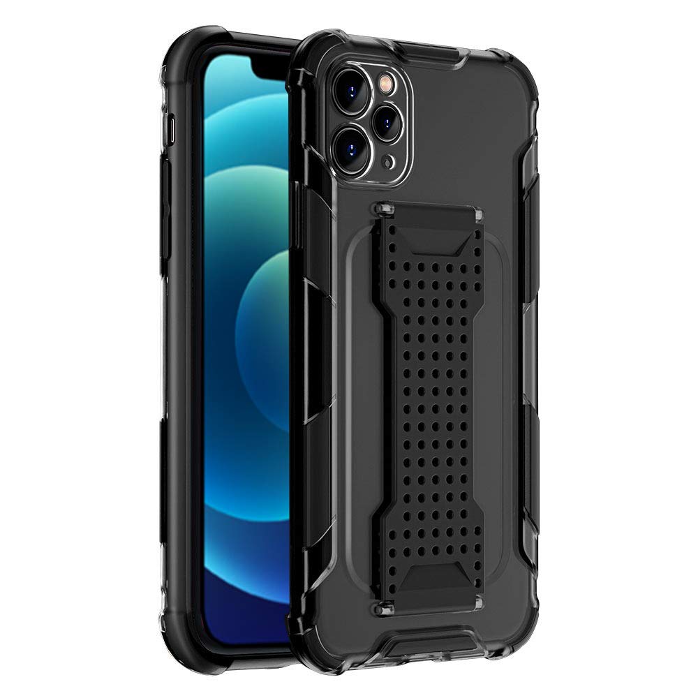 Hard Case With Finger Grip Hold for iPhone 12 / iPhone 12 Pro 6.1 inch - Black