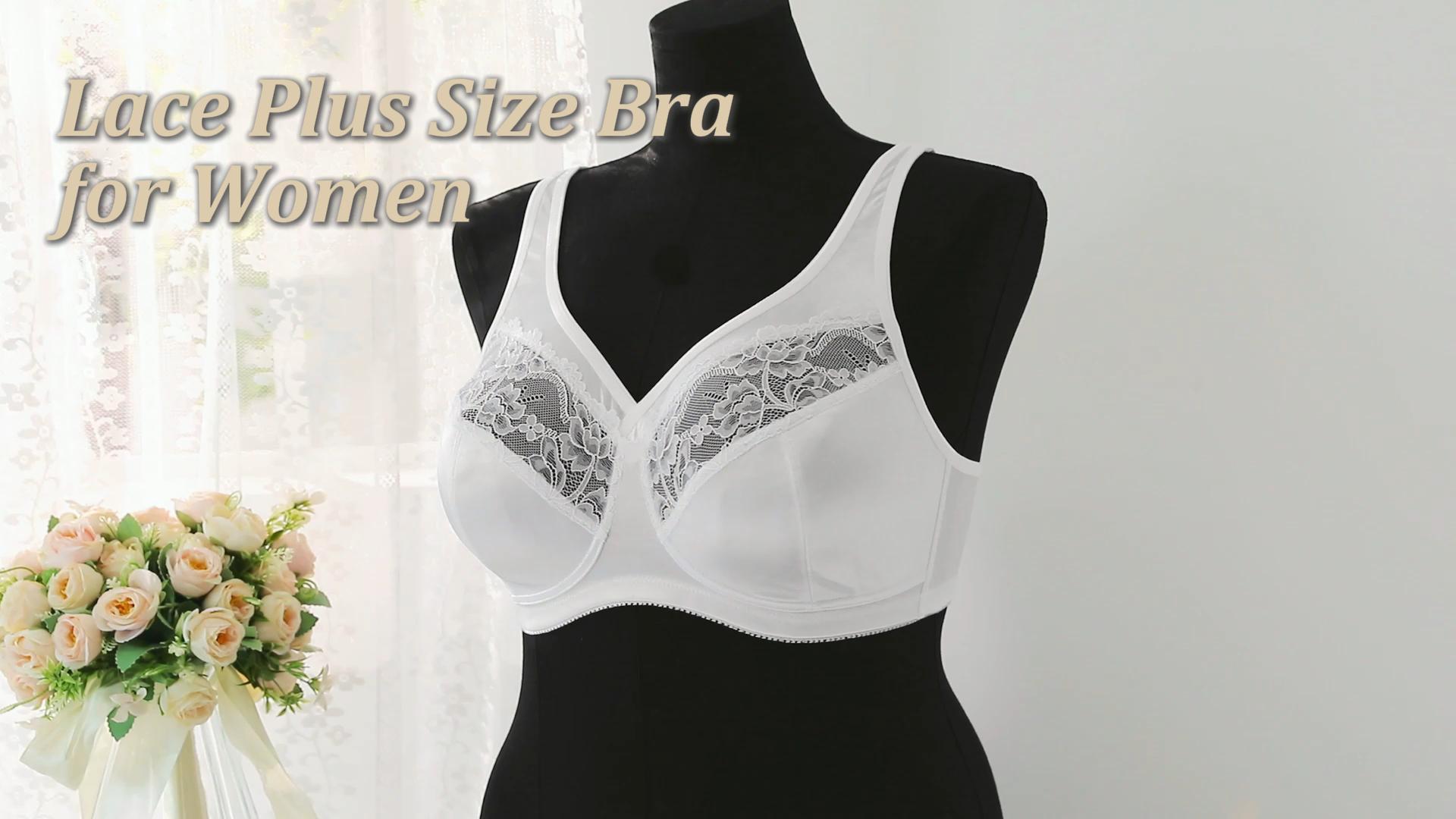 Wingslove Women's Front Closure Minimizer Bra Full Coverage Wirefree Comfort Bras Non Padded - Foto 13