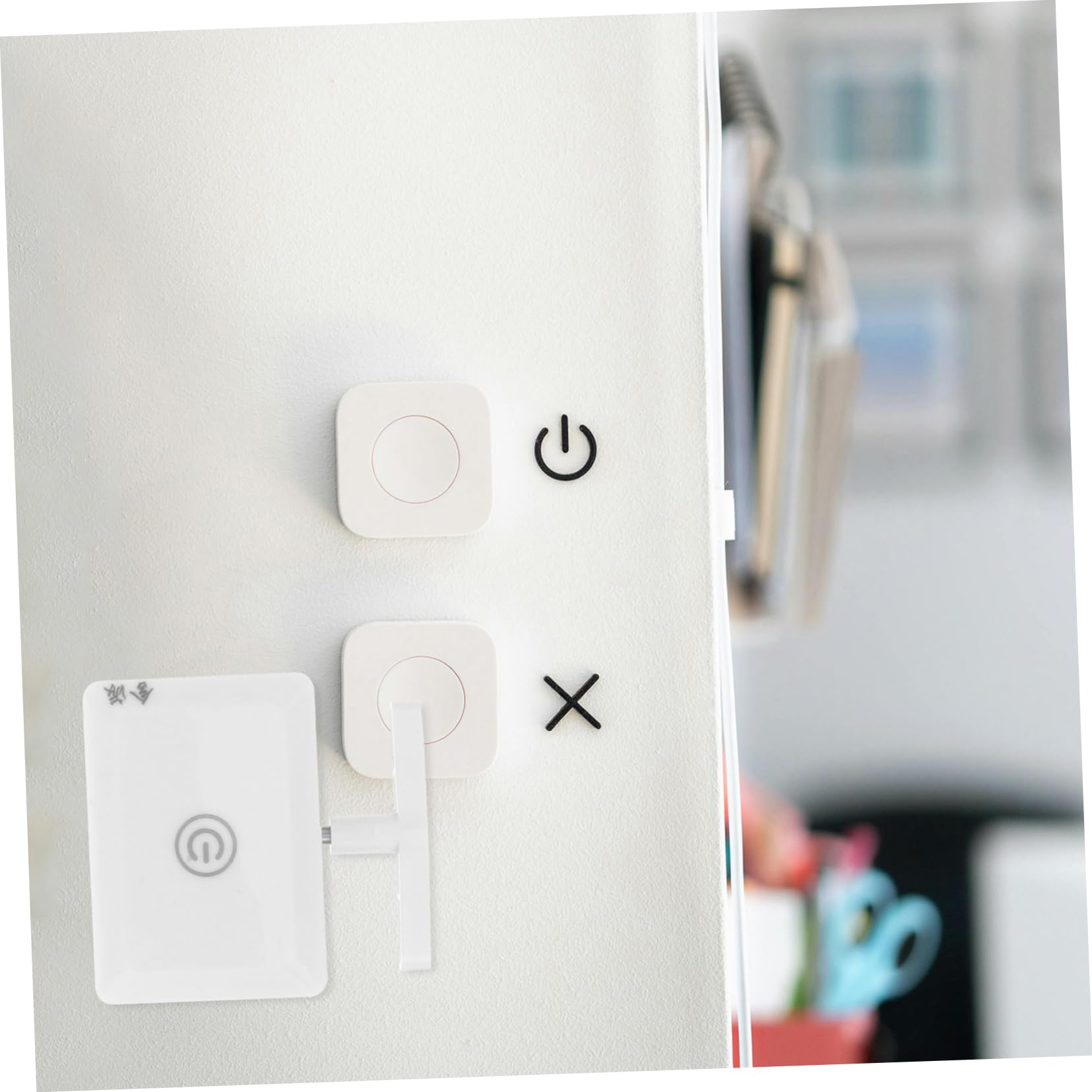 NUOBESTY Interruptor Inalámbrico 12v, Pulsador de Botón Perezoso con Control Táctil y Control Remoto, sin Cableado, para Lámparas y Luces, 2 Juegos