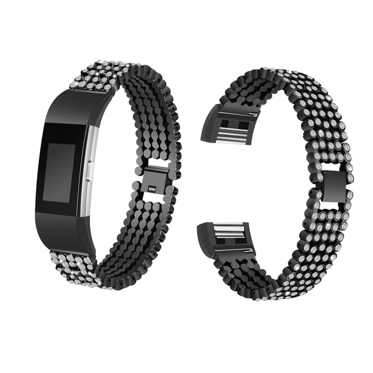 Housoutil 3 Piezas Bandas Metalicas Correas Reloj Correas De Reloj Banda Inteligente Pulsera Inteligente Muñequera Reloj Inteligente Pulseras Inteligentes Cadena De Mano Diamante