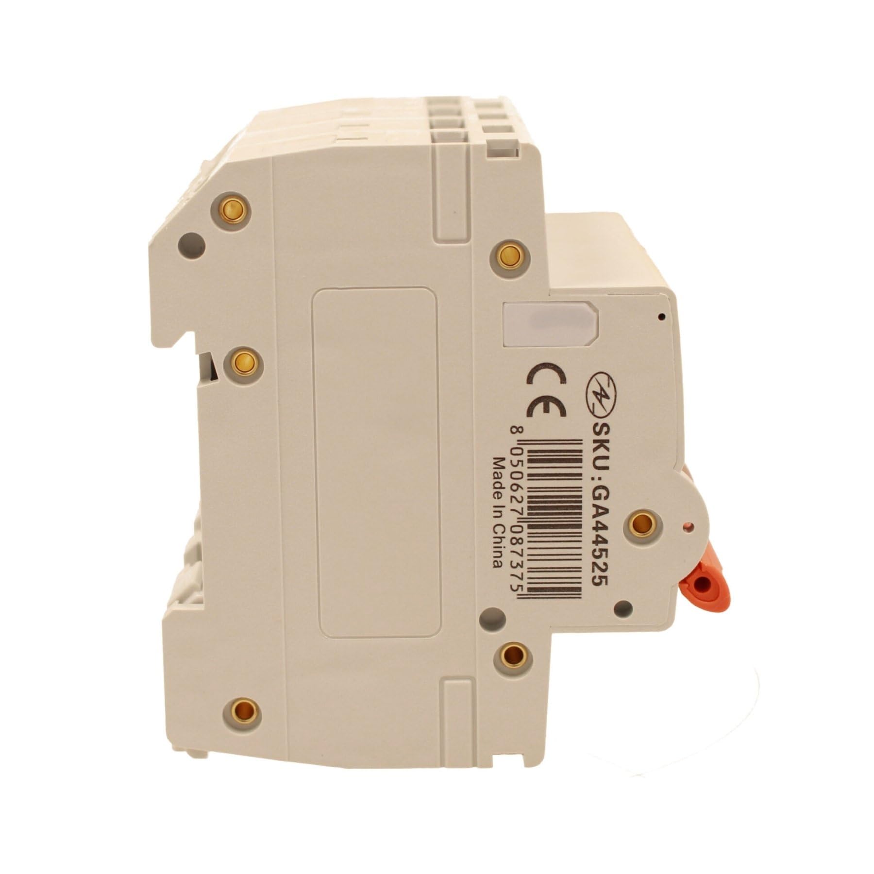 Interrupteur magnétothermique triphasé 4P 25A D25, courbe D 10 kA, 4 modules DIN 380 V AC, certifié IEC60898-1, série PB8H professionnelle