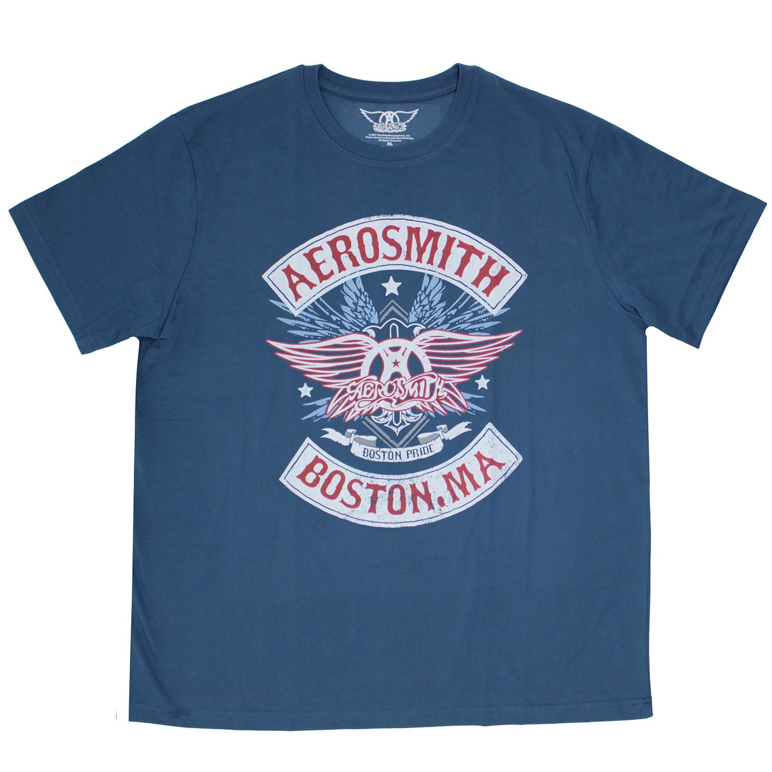 Aerosmith AEROTS04MD04 T-Shirt, Denim Blue, XL
