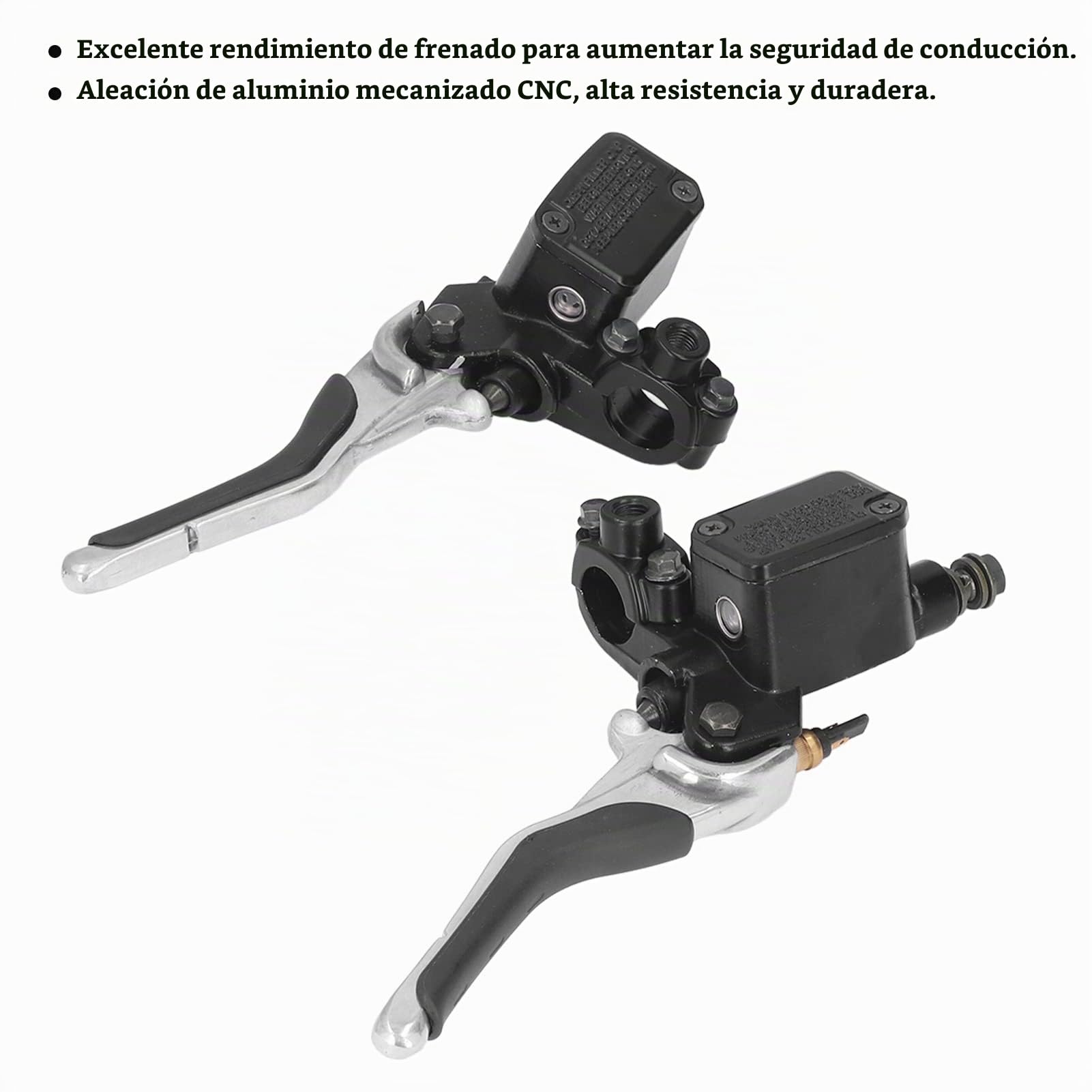Mango de freno, 1 par de palanca de cilindro de freno de manillar izquierdo y derecho de aleación de aluminio para motocicleta con lata de aceite para YQ50 Aerox 1997-2013