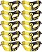 10pcs Set Mardi Gras Half Masquerades Venetian Masks Costumes Party Accessory (1-Gold&Black)