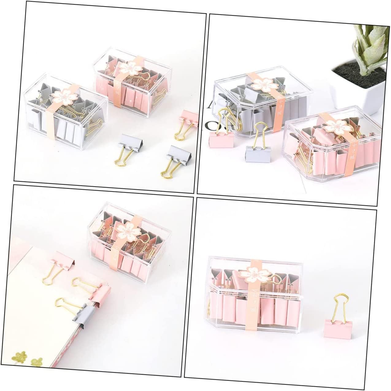 Clip per raccoglitori in metallo, set da 15 pezzi di pratici morsetti organizer per carta per casa o ufficio, design durevole con clip a pressione per una facile gestione dei documenti