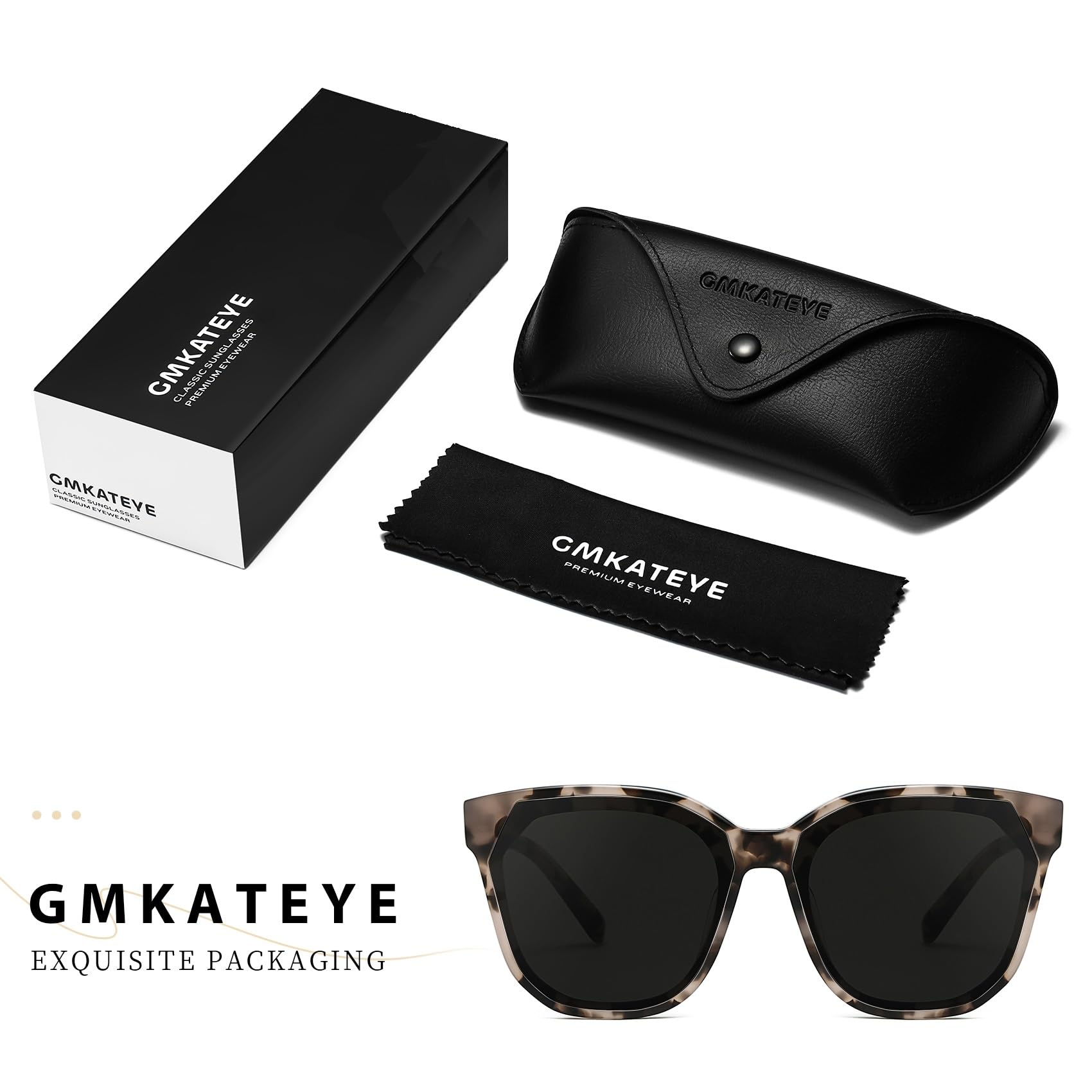 GMKATEYE Übergroße Sonnenbrille für Damen, große quadratische Sonnenbrille, UV-Schutz, großer Rahmen, trendige Farbtöne