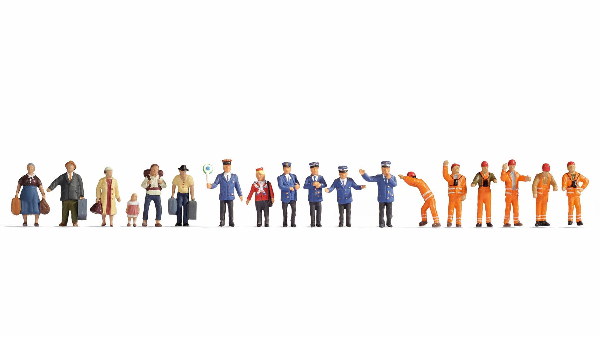 Noch At the Station XL Figure Set HO Gauge N16122, Multicolored, H0 (1:87)
