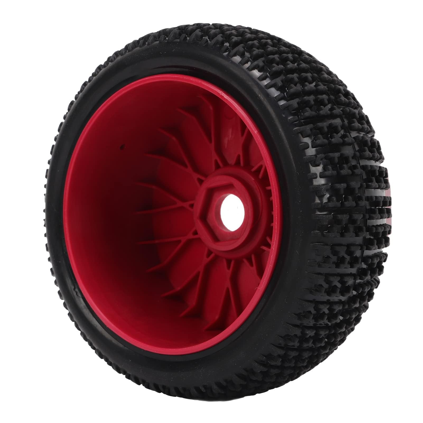 RC Räder, 4 Stück 112x43mm Universal Gummirad Reifen 17mm Kunststoffräder Radreifen Hex Sechskant Räder Terrain Reifen Ersatz Für 1/8 RC Crawler Car LKW Geländewagen Racing Auto Upgrade Zubehör