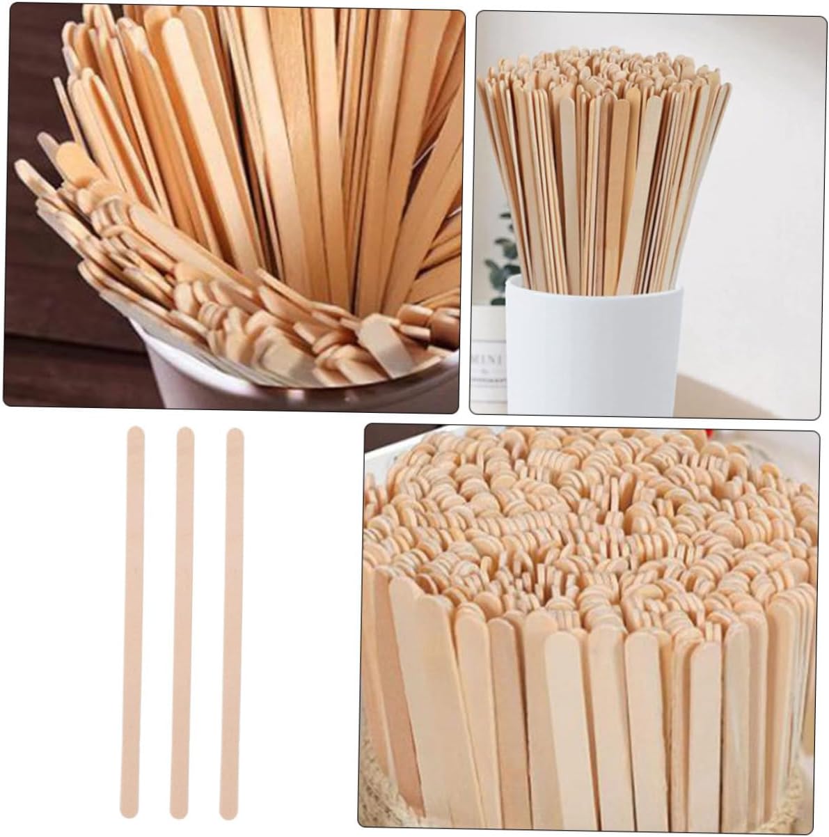 ORFOFE 500pcs Coffee Stirrers Espresso Stirrer Tool for Coffee Bar Beverage Stirring Rods Disposables for Hot Cocoa Tea Cocktails