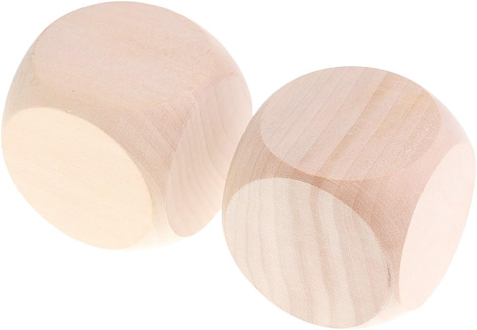 5Pc Wood Dices Set Blank for Dungeons & Dragon RPG MTG Casino Party Supplies