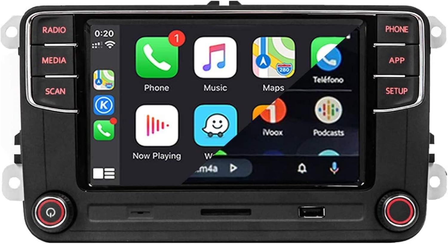 6.5" Car Stereo RCD360 PROII RCD330 Carplay Android Auto Bluetooth USB SD RVC FM for VW Golf MK5 MK6 Passat Jetta CC EOS (Backup Camera Actived)