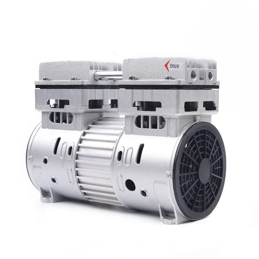 Compresor de aire sin aceite de 750 W, compresor de aire comprimido silencioso con motor de cobre para compresores médicos, compresores de aire acondicionado, compresores de inflado de neumáticos, 145