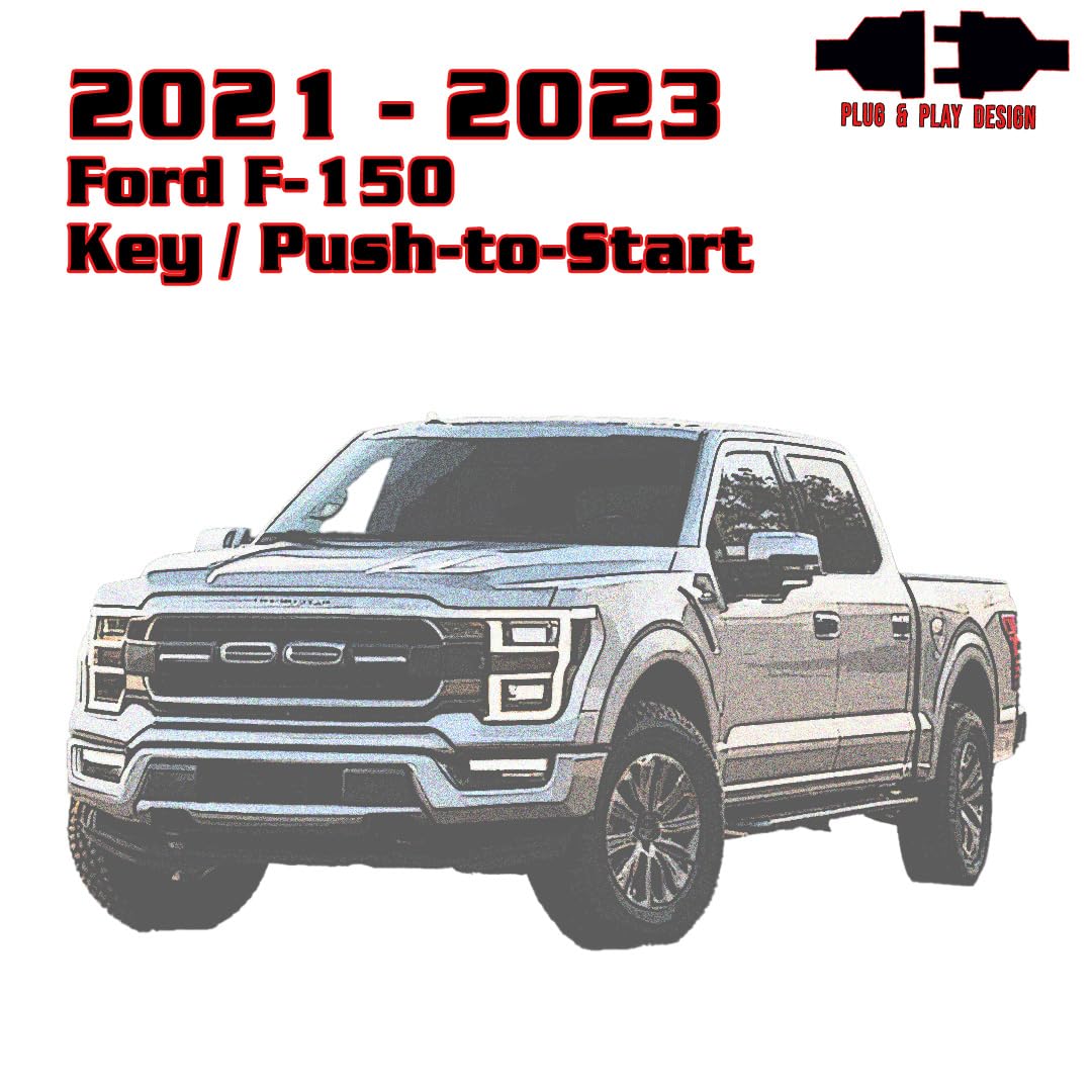 Kleinn Remote Start For 2021-2023 Ford F-150 Truck, Black Metal Alloy Steel Stainless Steel, 12 Volts, Vehicle Specific Fit, Ford F-150 (2021-2023) with Standard Key/Push to Start