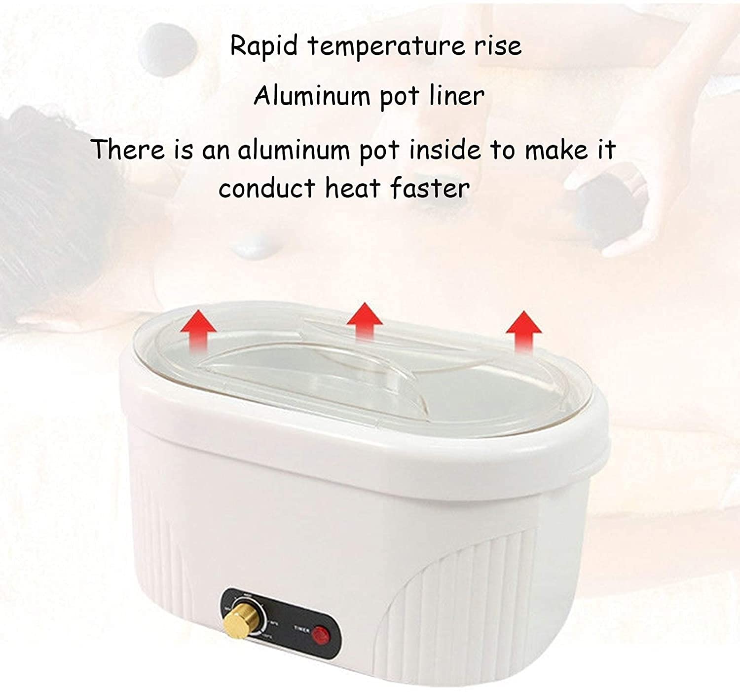 Kit di ceretta Kit di ceretta in plastica Intelligente Protezione costante Temperatura Macchina di fusione della cera Design di grande capacità per la depilazione di bellezza Ect