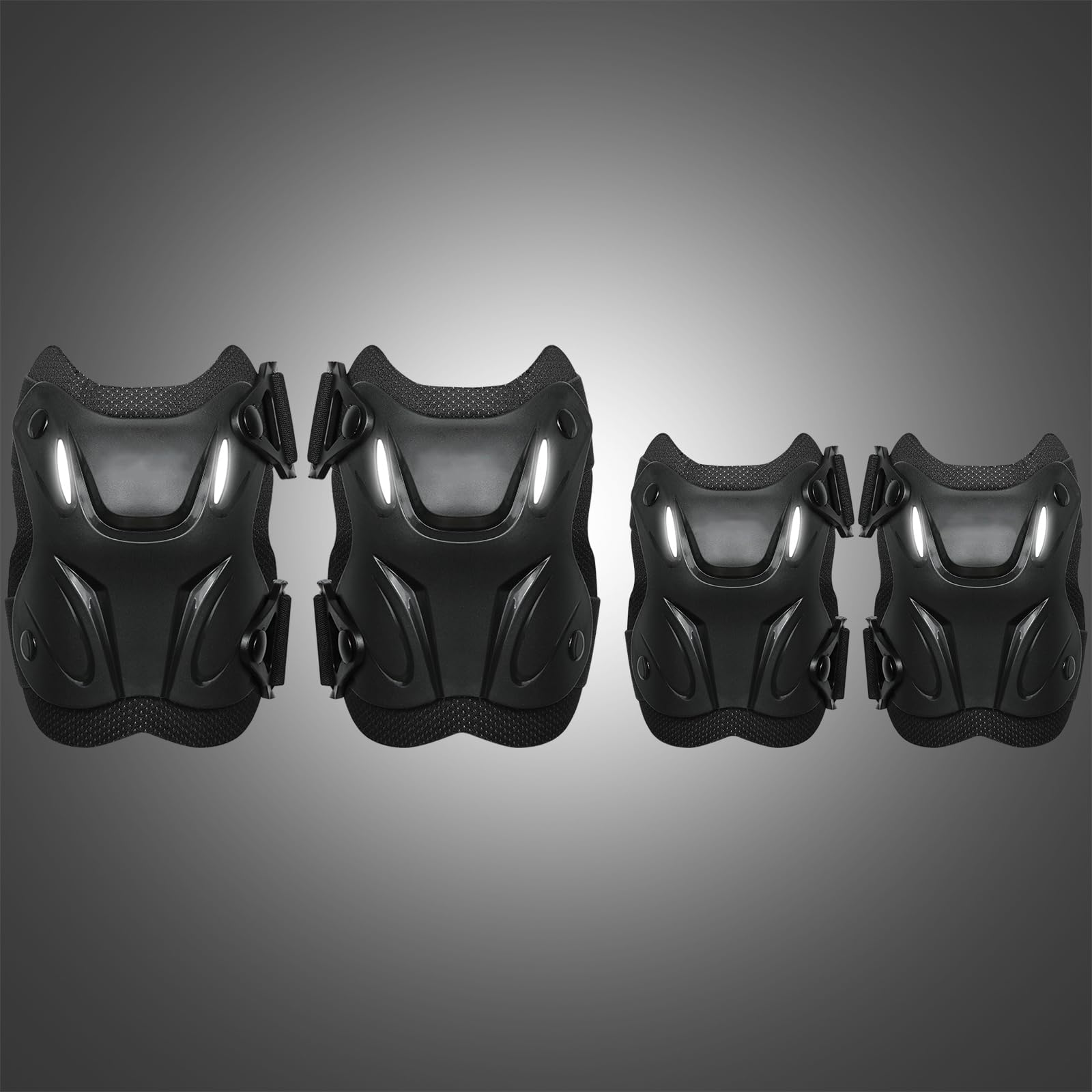 Conjunto de Coderas y Rodilleras para Motocicleta para jóvenes y Adultos anticolisión y anticaídas Equipo de protección para Motocross Deportes al Aire Libre Transpirable Carcasa