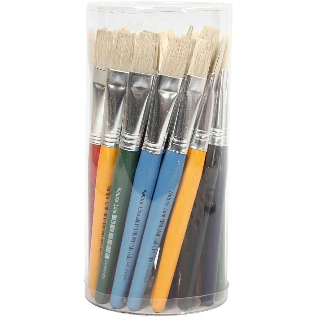Kids Brushes, W: 15 mm, Flat, 30pcs