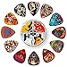 Guitar Picks,24 Pack Celluloid Thin, Medium, Heavy & Extra Heavy Picks with Tin Box,Unique Artistic Variety Pack Guitar Pick for Acoustic Guitar,Bass Guitar, Electric Guitar (Mix two)