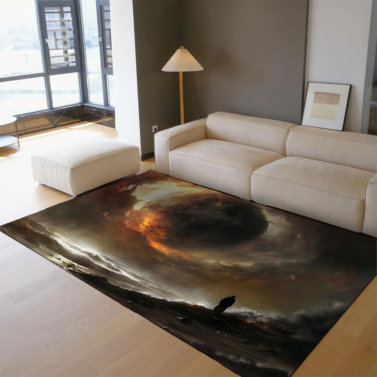 Tapis de salon fantastique surrealiste pour transformer l'ambiance de votre chambre