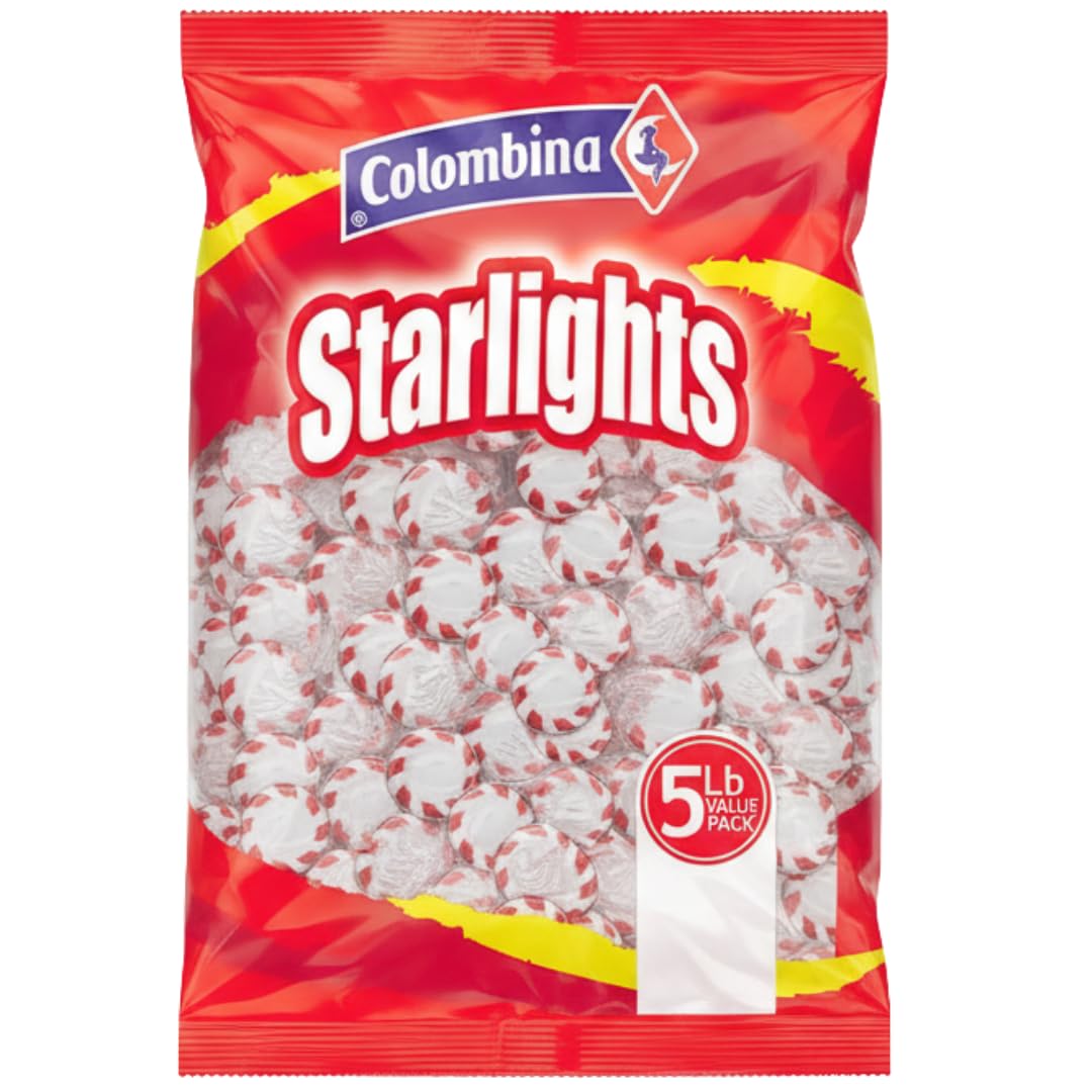 Starlight Mints Hard Peppermint Candy, Individually Wrapped, Peppermint Flavor, 430 Count (80 oz)