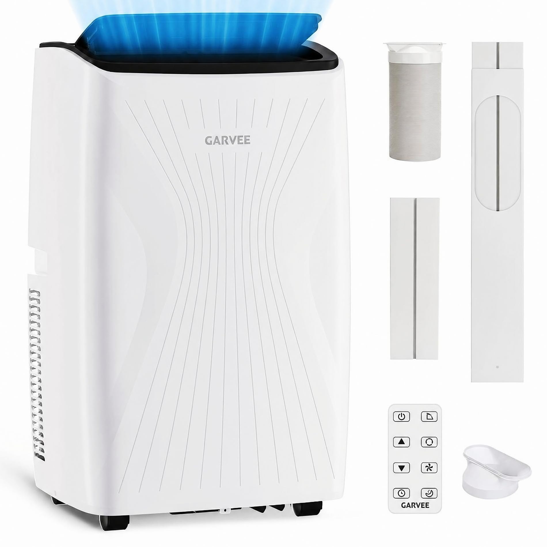 Photo 1 of 14,000 BTU Portable Air Conditioner, 4-IN-1 Portable AC Unit for Large Rooms Up to 750 Sq. Ft. with Cooling, Dehumidifier, Fan, Sleep, Auto Swing, LED Display, 24H Timer, Remote & Installation Kits