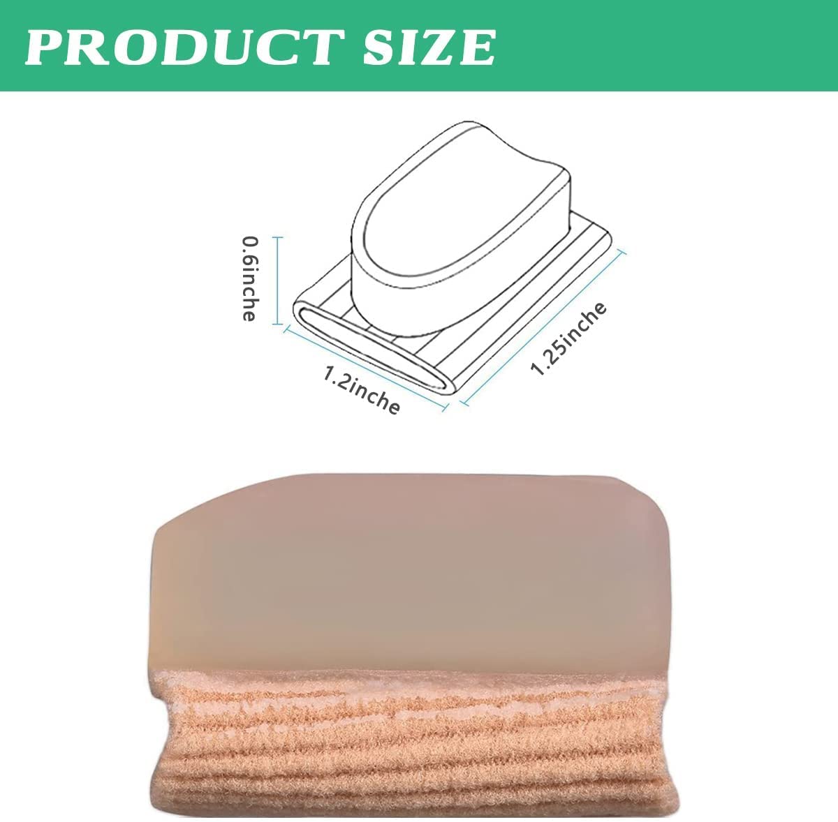 2PCS Riutilizzabili Correttori Borsite per Donne e Uomini, Tubo Manica Martello con Grandi Distanziatori per Dita in Gel, Separatori per Alluce Valgo, Alluce Valgo, Dita a Martello