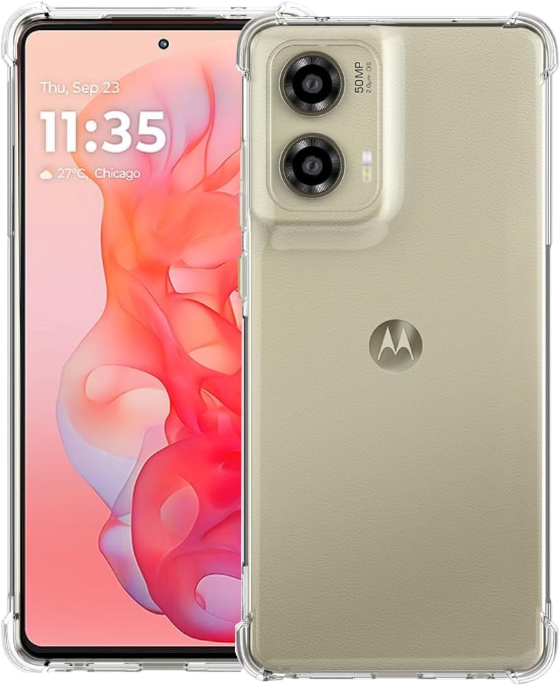 Folmeikat Motorola Moto G Stylus 5G 2024 Case Shock-Absorption Flexible Clear TPU Rubber Protective Cell Phone Cover for