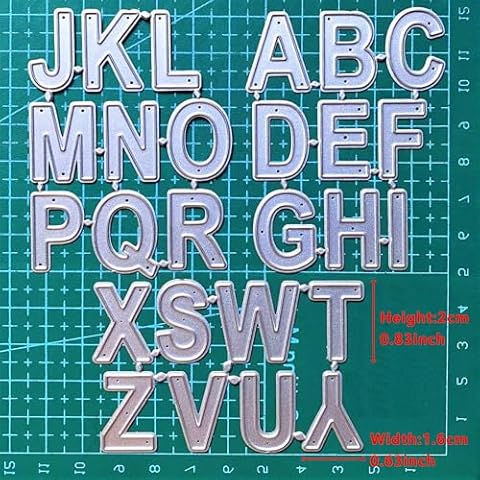 ZbFwmx Metal Cutting Dies 26 Capital Alphabet Dies Letters Cover