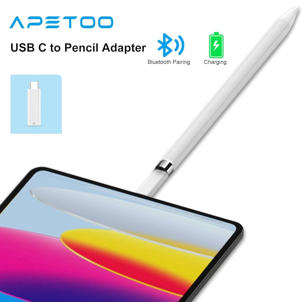 Amazon.com: APETOO USB-C to Pencil Adapter for iPad 10th Gen