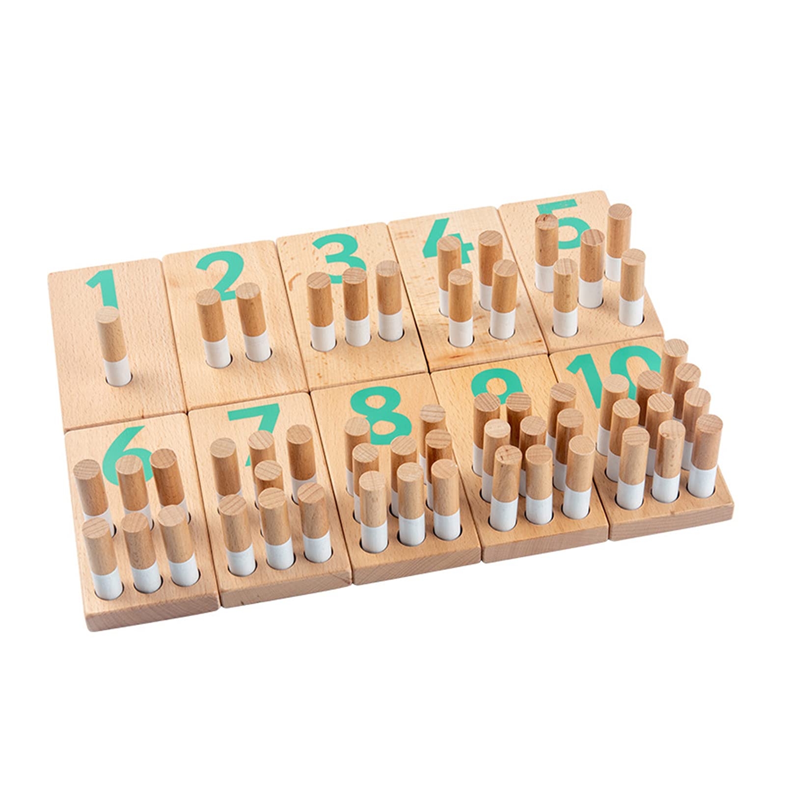 Wooden Count & Early Education Numbers Counting Toys,Sorting Montessori Toys for Toddlers Maths Learning Toy,Teaching Aids Number Cognition for Kids to Learn Counting Numbers and Basic Math