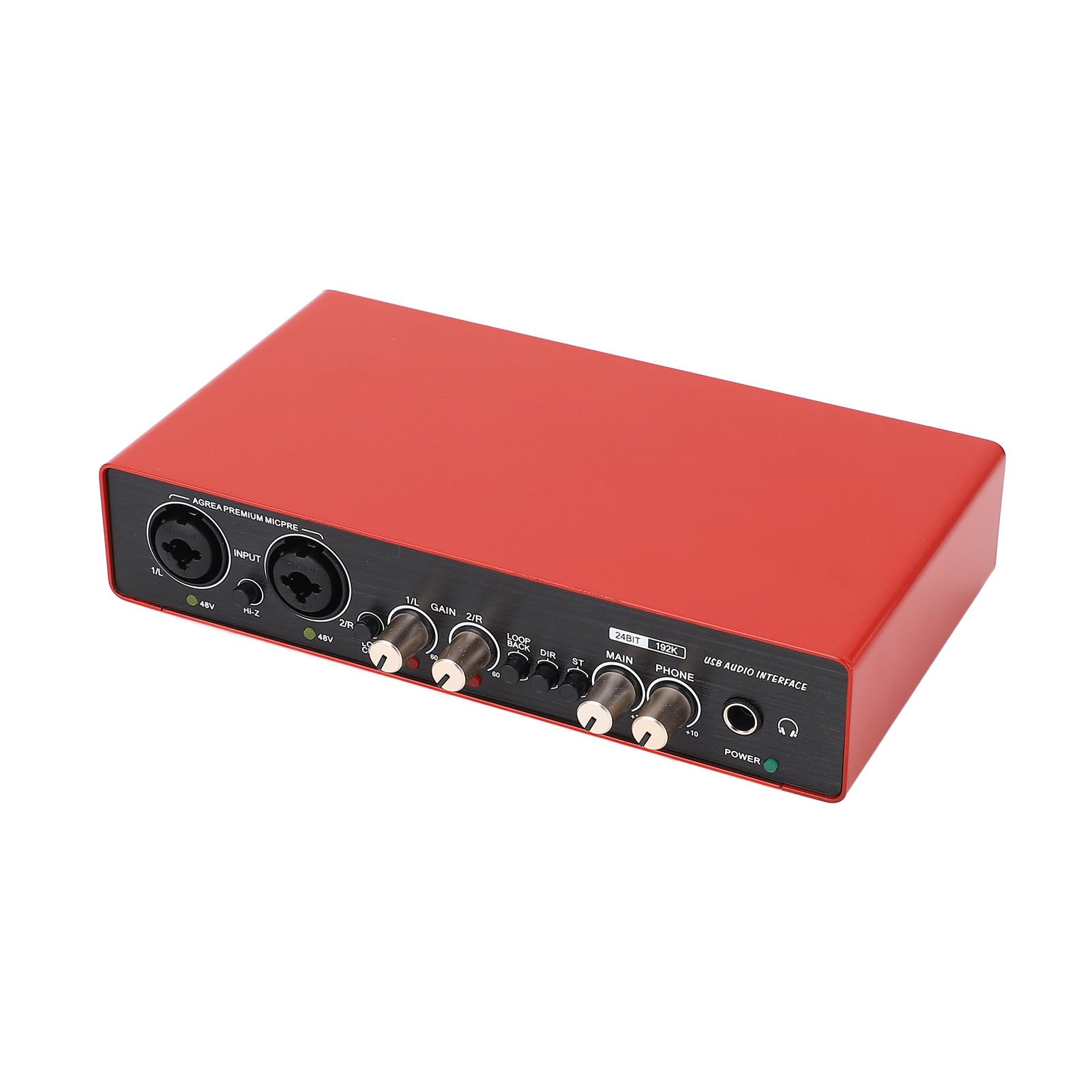 KIMISS Mezclador de Audio Profesional Tarjeta de Sonido en Vivo USB Rojo Mini USB Mezclador Digital Computadora Guitarra Grabación de Teléfono Móvil Canto en Vivo Tarjeta de Sonido