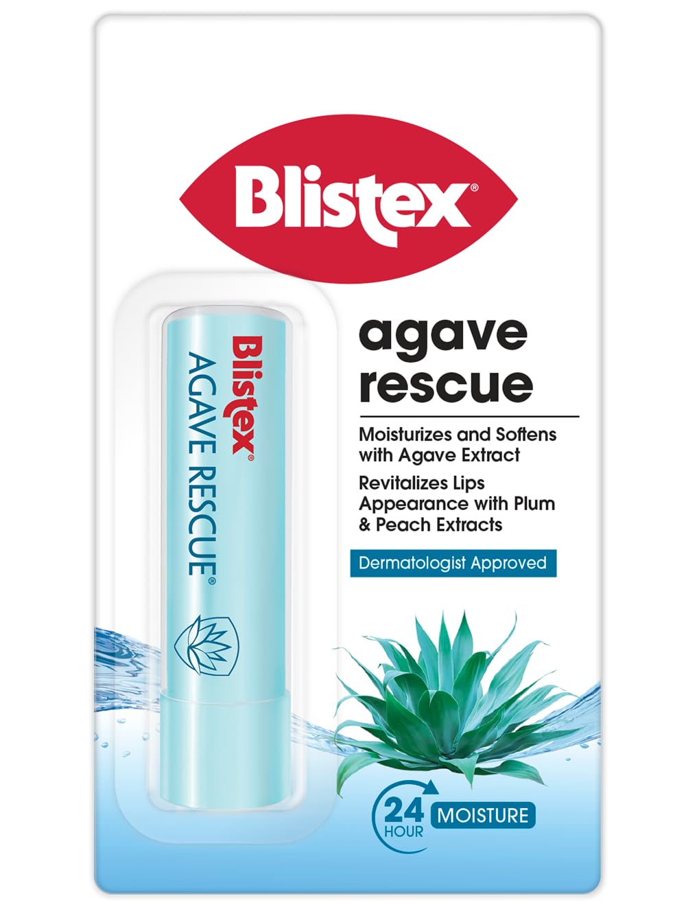 Blistex Agave Rescue Lip Balm, Helps Moisturise and Hydrate Lips, with Agave Extract, Multipack 3.7g x 12
