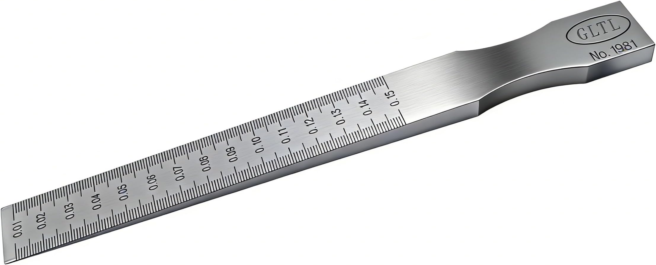Taper Gap Gauge 0.01"-0.15" - Direct-Reading Inch Measurement Tool for Mold/Electrical Components with Laser Scales & Anti-Corrosion Coating,0.001" Graduation