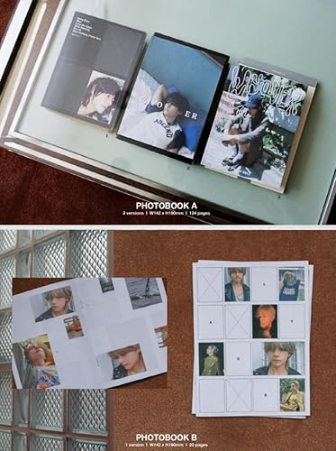 Miniatura 3 de [Set] BTS V - Layover 1er álbum en solitario 3 Ver Set + Weverse Album Ver, Verde, morado, azul