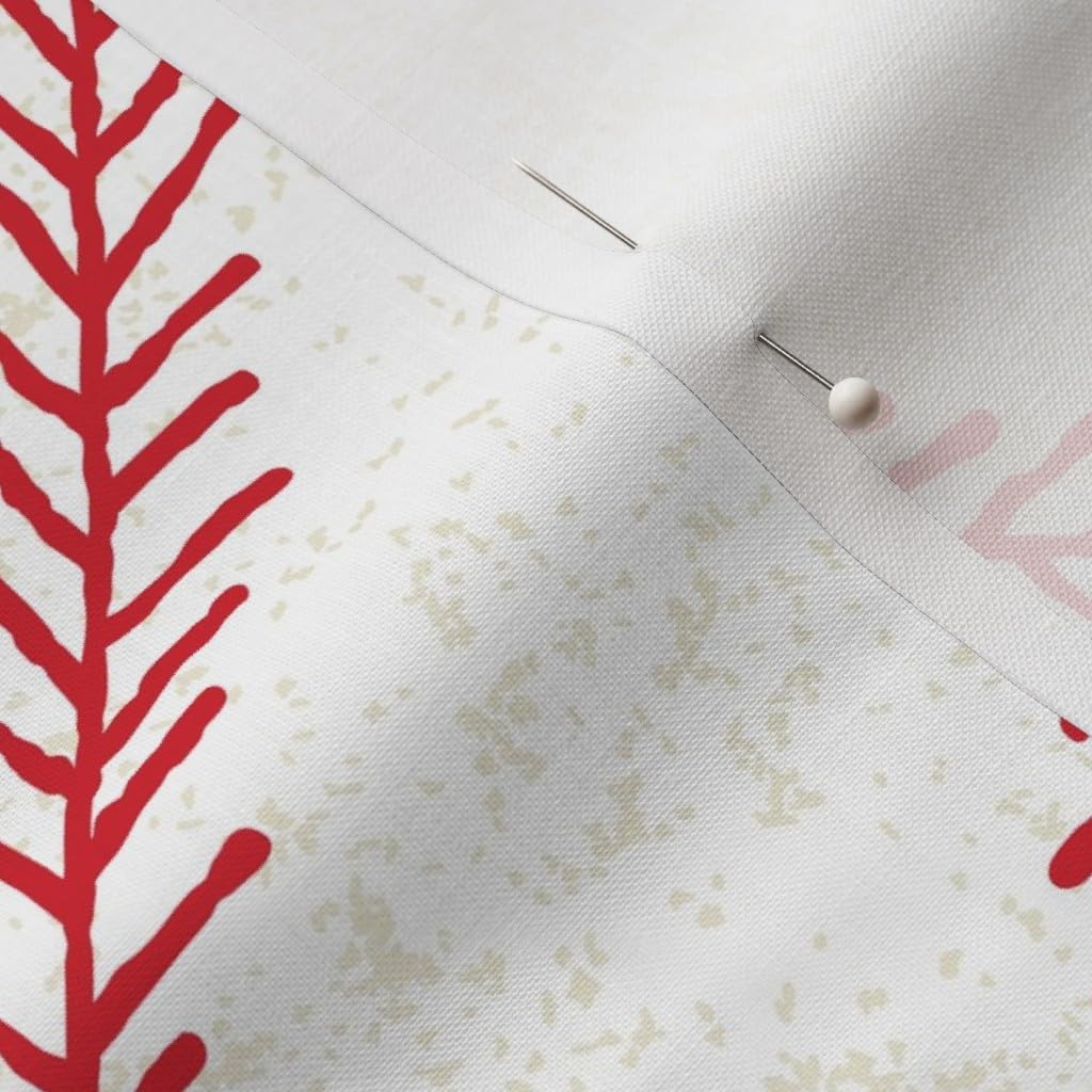 Spoonflower Fabric - Baseball, Stitch, Sport, Ball, Kids, Classic, American, Summer, Game, Printed on Petal Signature Cotton Fabric Fat Quarter - Sewing Quilting Apparel Crafts Decor