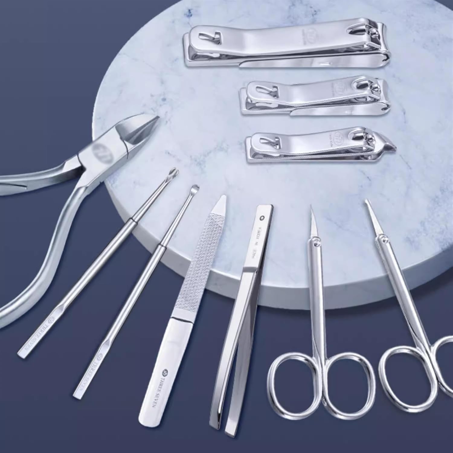10 stuks Nail Clipper Set draagbare nagelkit met PU Lederen Travel Case Professionele professionele manicure set en pedicure kit