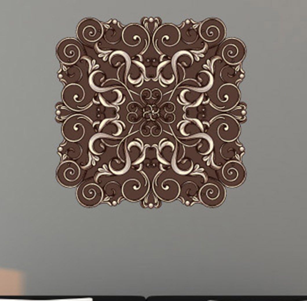 Floral Headboard Wall Decals Stickers USColor003, White, 60 Inches