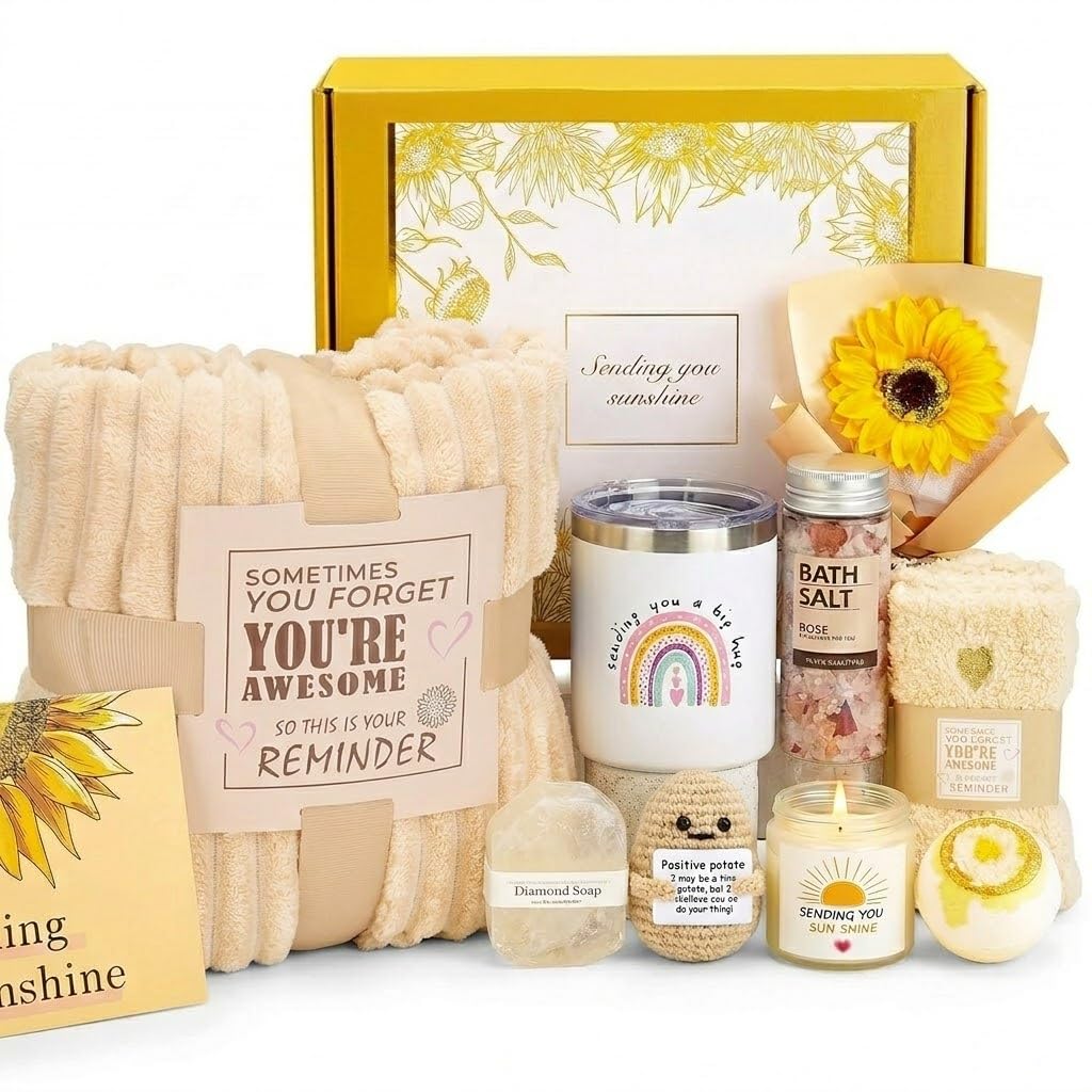 10-Piece Get Well Self-Care Gift Basket for Women