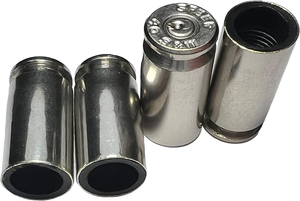 Mighty Hammer Brass Bullet Air Valve Tire Caps. Air Tire Caps for Vehicles, Trucks