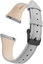 Christmas Gift Quick Release Leather Watch Bands for Women Ladies Watch Straps Replacement 12mm 14mm 16mm 18mm 20mm Black/Light Pink/White/Brown/Gray/Dark Blue, White Elephant Gifts, Stocking Stuffers For Men