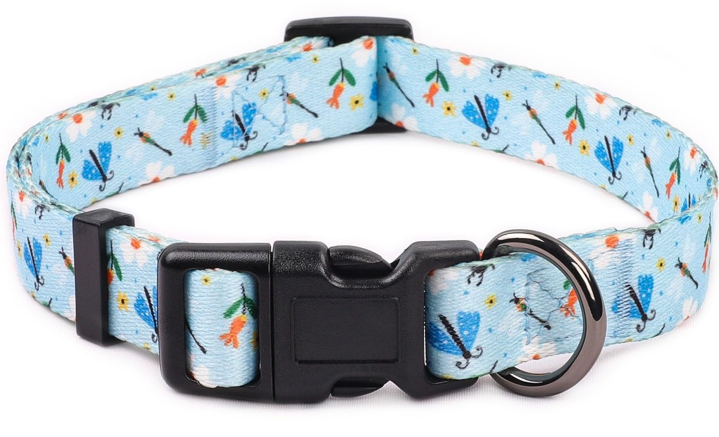 COSYHOMELONDON Dog Collar for Small Dogs Cute Small Medium Large Dog Pet Collar, with Floral Patterns