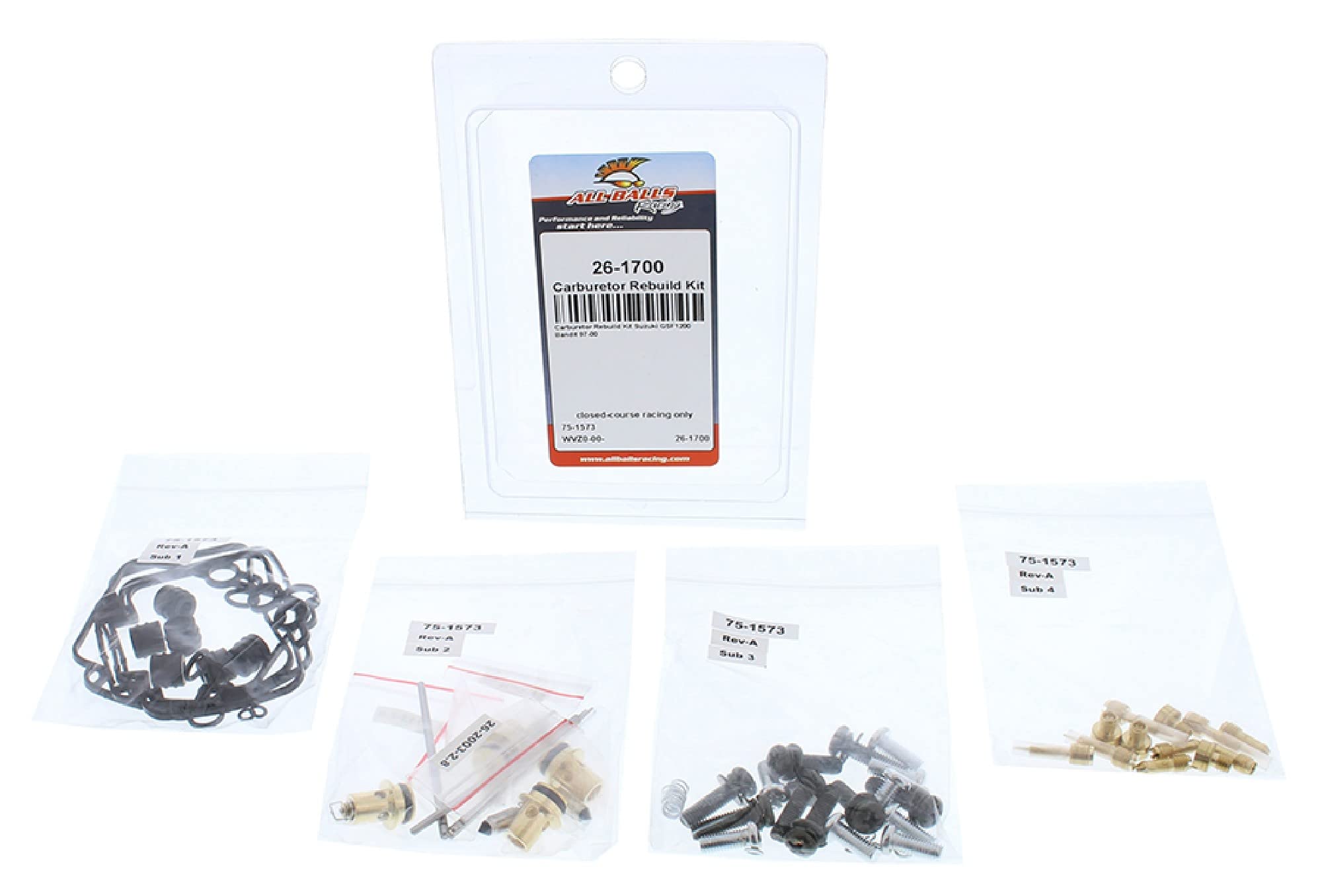 All Balls Vergaser-Reparaturset Für Kawasaki KLR250 (1987-2005) | Komplettes Rebuild Kit