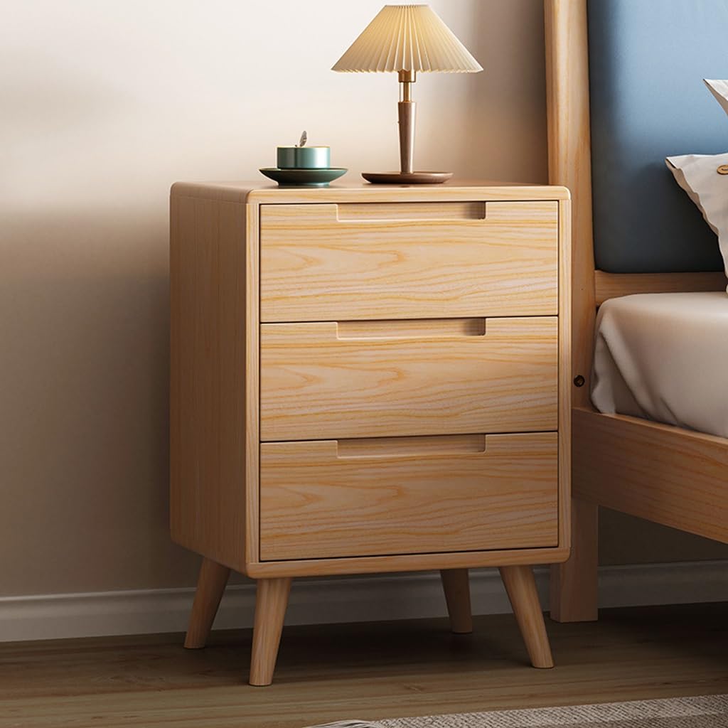 Walnootkleur Houten Nachtkastje Nachtkastje met uittrekbare plank