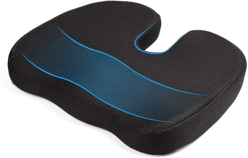SNAWEN Cojín de Asiento Transpirable de Viaje, Cojín ortopédico de Espuma viscoelástica para Asiento en U, cojín para Silla de Masaje, cojín para Asiento de Coche en Forma de U