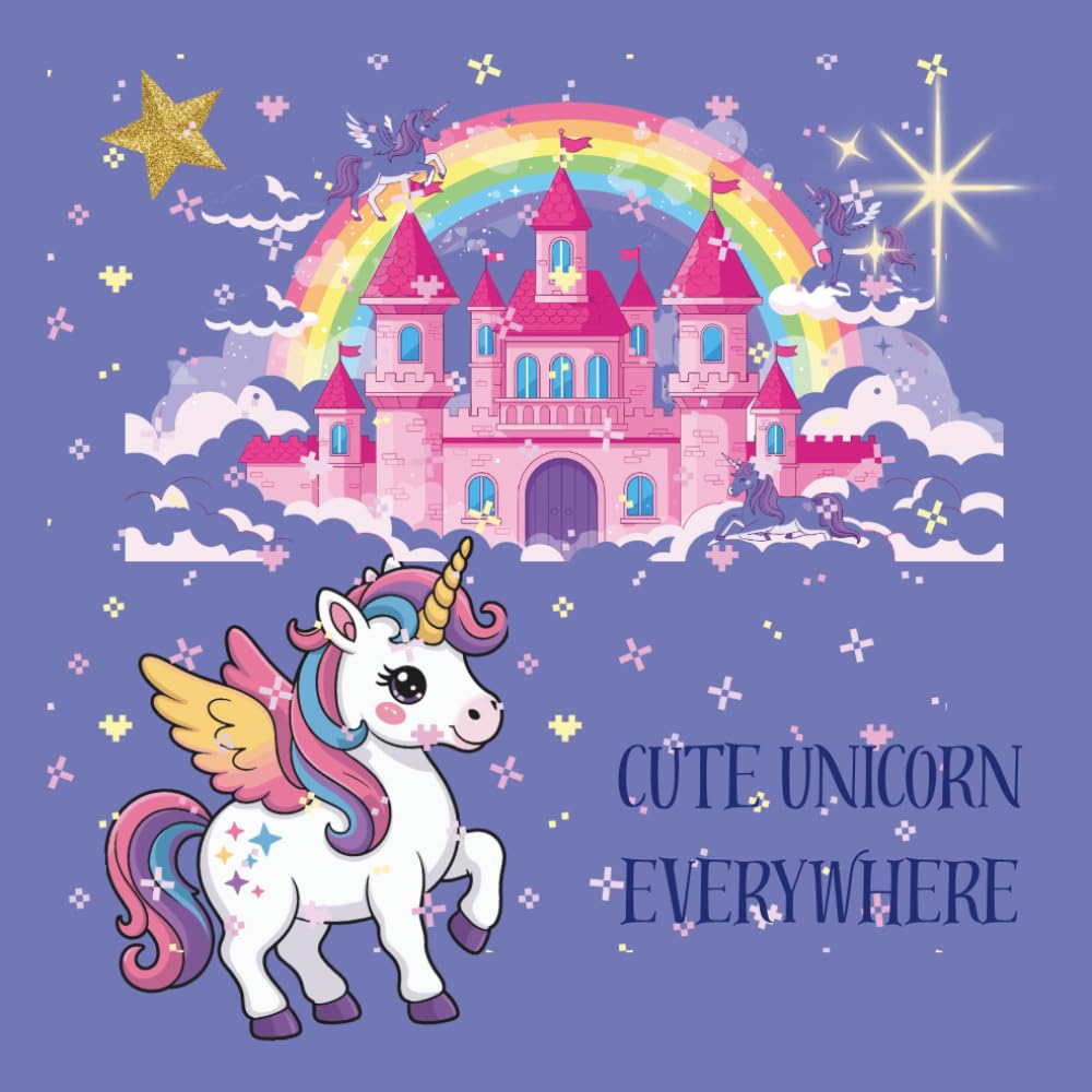Cute Unicorn Everywhere: A kids coloring book