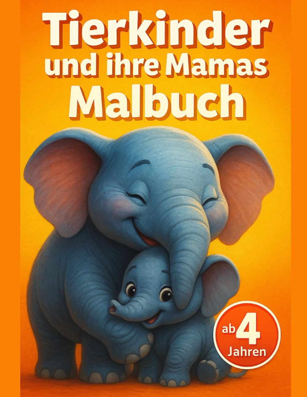 Tierkinder und ihre Mamas Malbuch: Malbuch für Kinder ab 4 Jahren – 40 süße Motive mit dicken Linien im Bold & Easy Stil, einseitig bedruckt, die ideale Geschenkidee für die Vorschule.