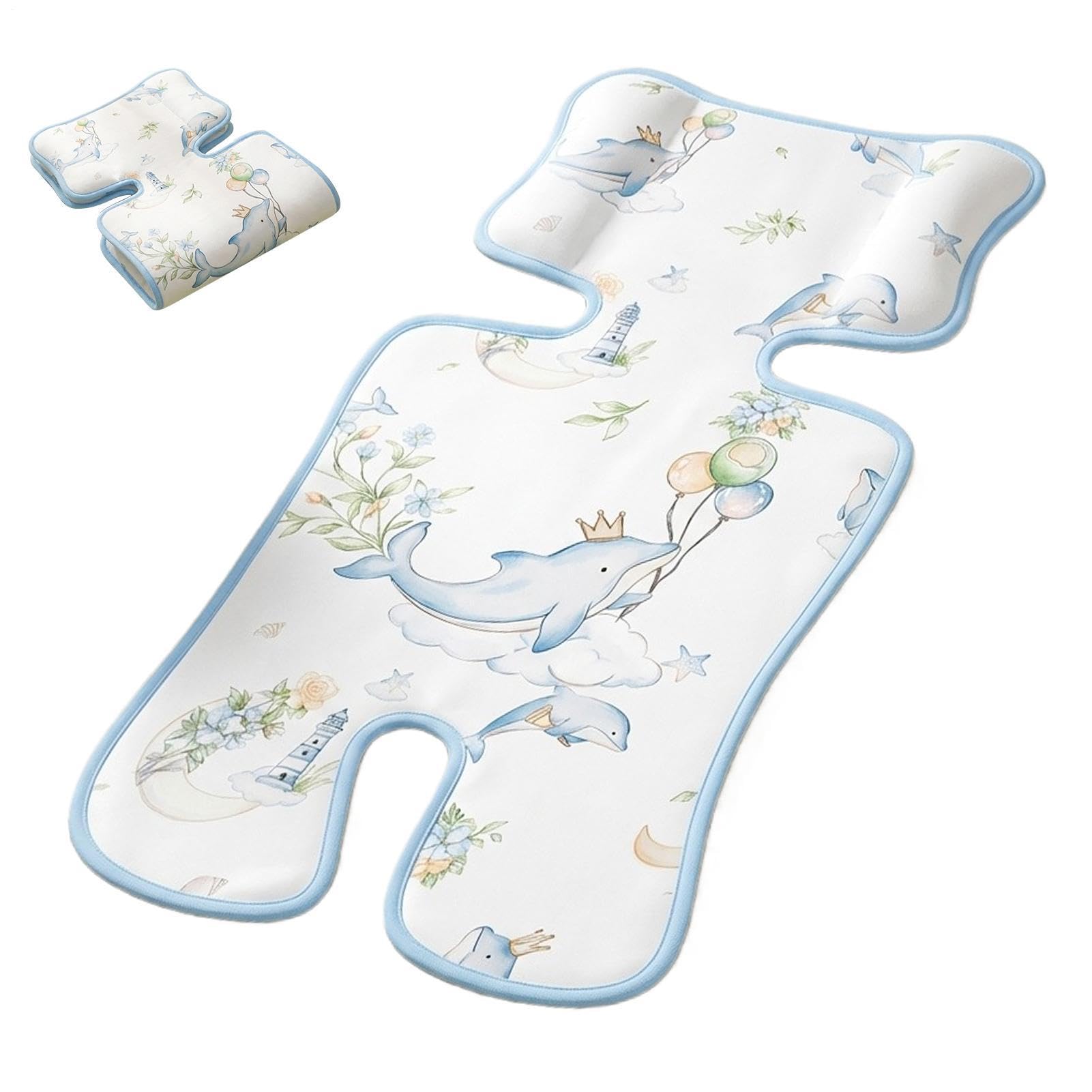 Cojín para cochecito de bebé - Colchoneta Universal Transpirable Cómoda - Almohadilla Refrescante para Niños,para Verano Viajes Paseos Siestas Coche Parque Hogar Dormir