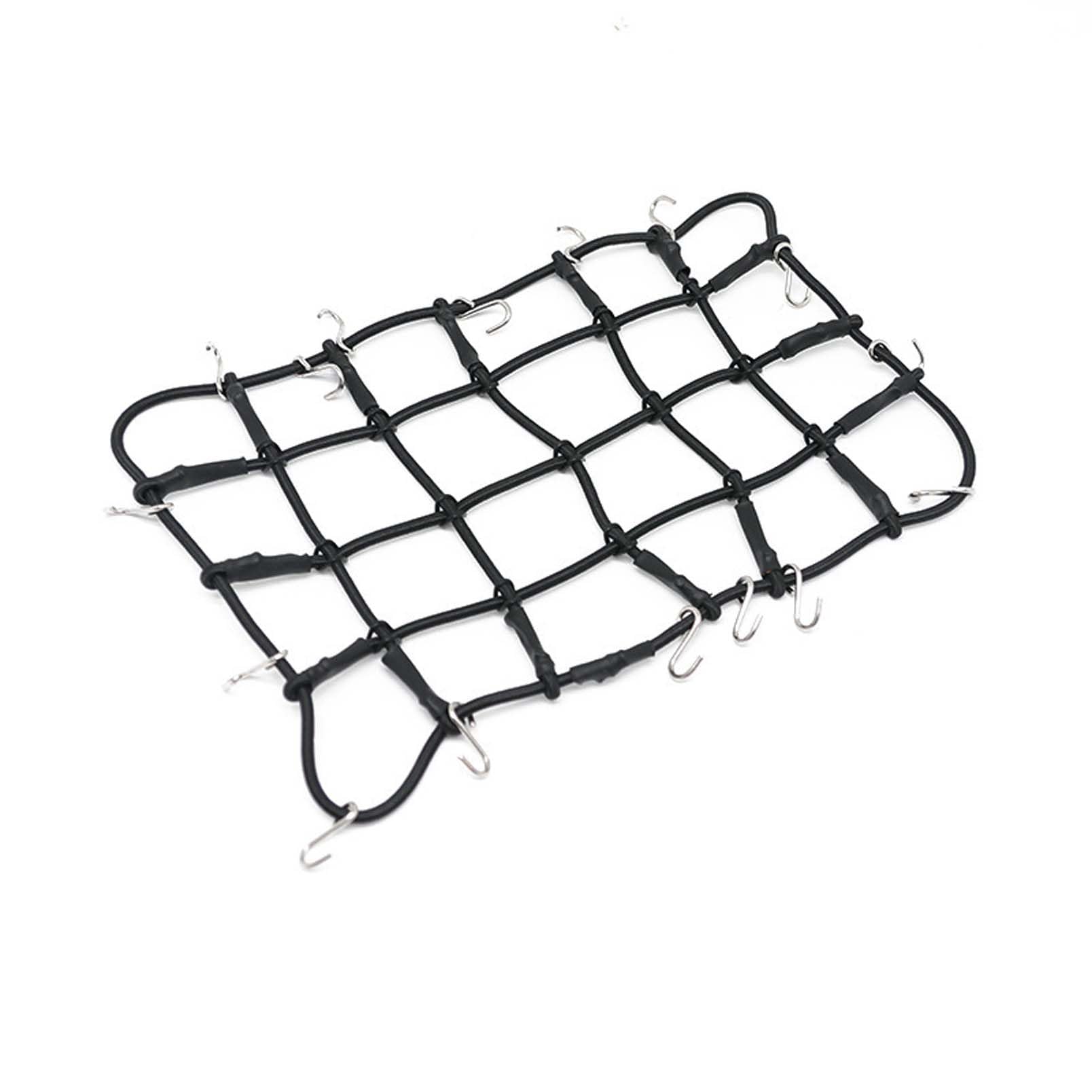 KEEDA Elastic Cargo Net with Hooks Scale Accessories for 1/10 RC Vehicles RC Crawler Car Truck Axial SCX10 D90 TRX4 (Black)