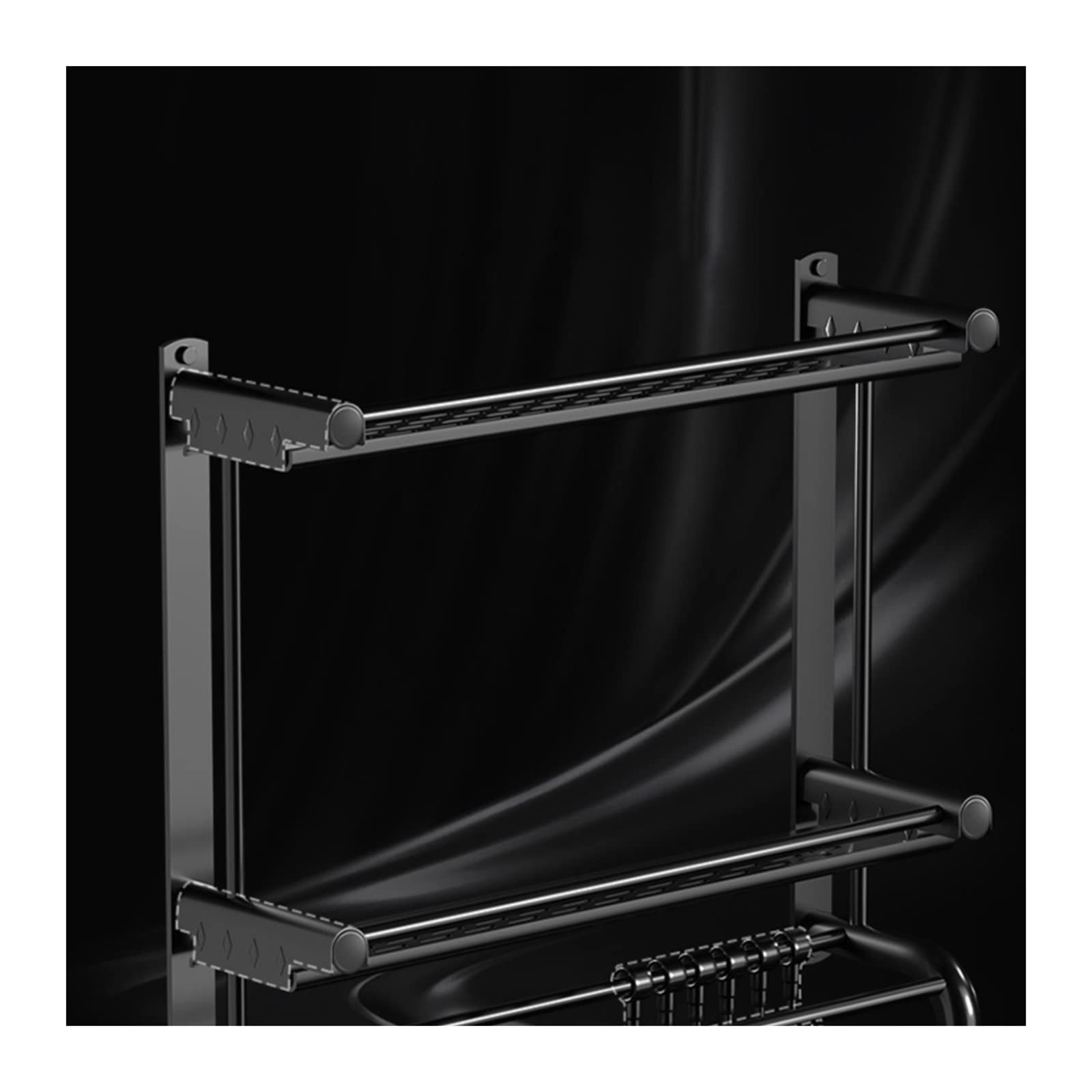 Ripiano per doccia Rack di stoccaggio Lavabo for WC semplice in metallo a tre strati Organizer(40)