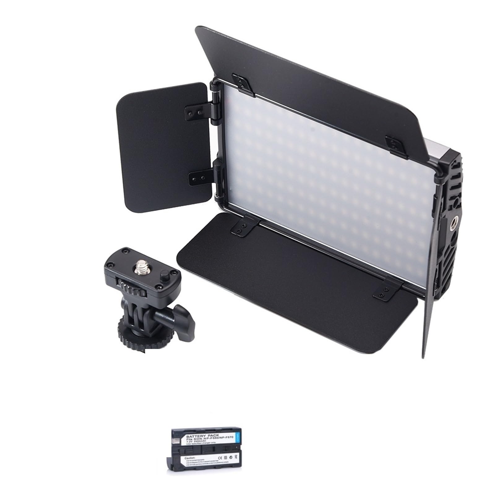 LLOOPK LED Flood Light, Bi-Color Dimmable LED Video Light for Studio Product Photography Shooting with Barndoor 3200-5600K CRI 96(Kit All)